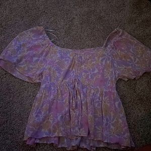 floral synch and flowy blouse